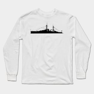 Battleship - USS Arizona - Silhouette Long Sleeve T-Shirt